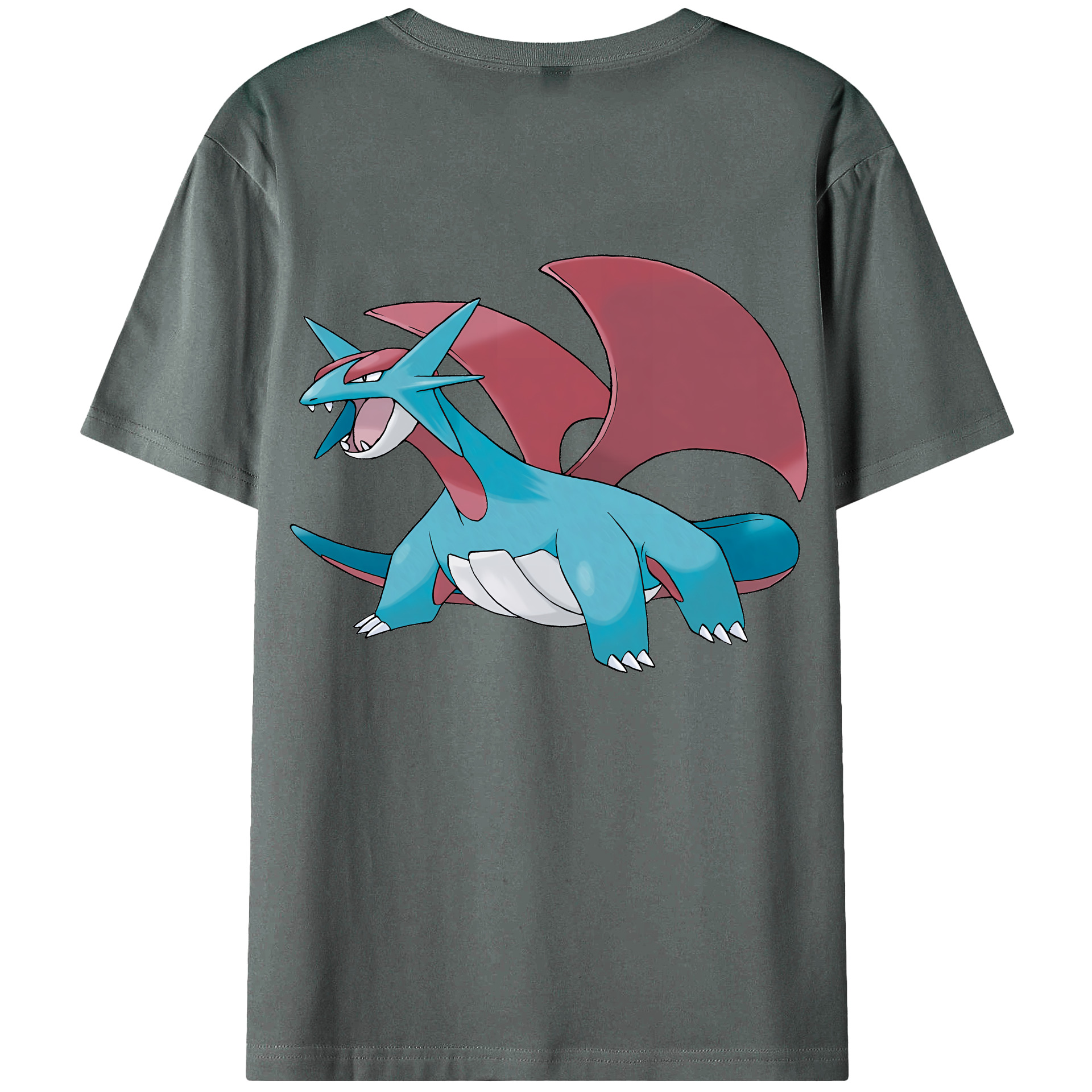 （画像用） ポケットモンスター Pokémon 綿100％ メンズ半袖Tシャツ（バックプリント） 通気性